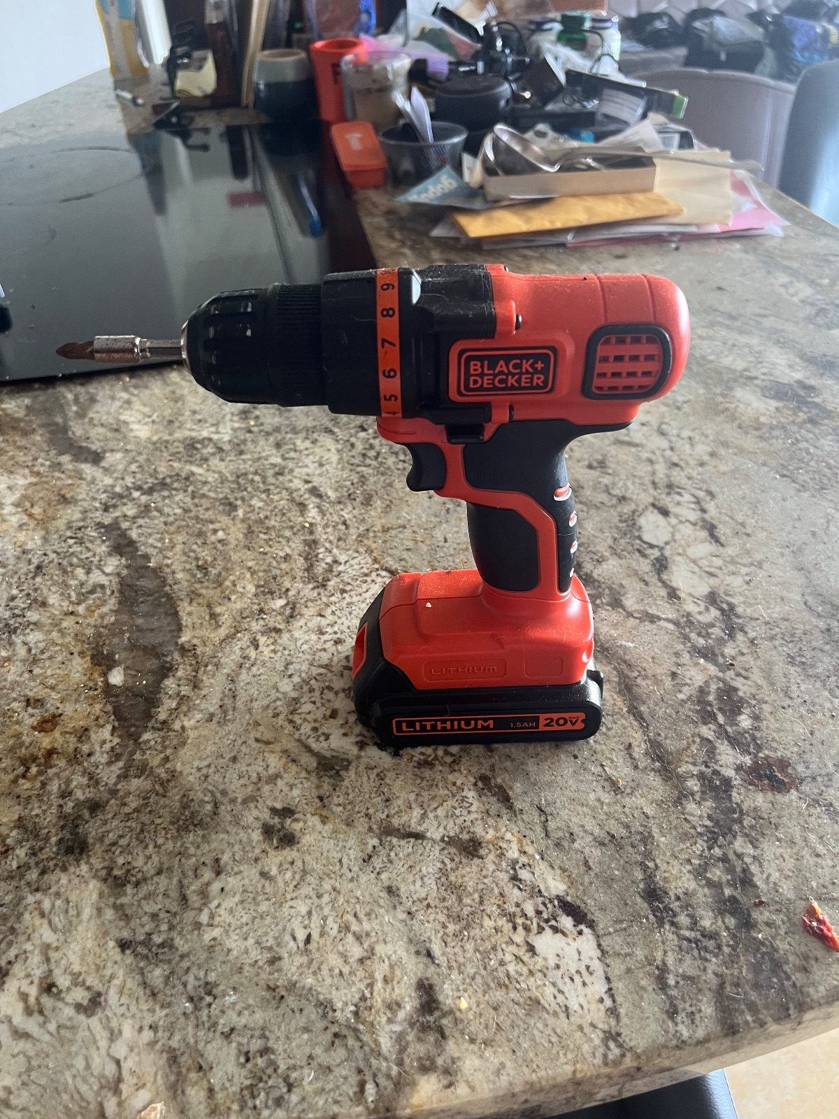 Black & Decker 20V Cordless Drill with Battery