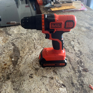 Black & Decker 20V Cordless Drill with Battery