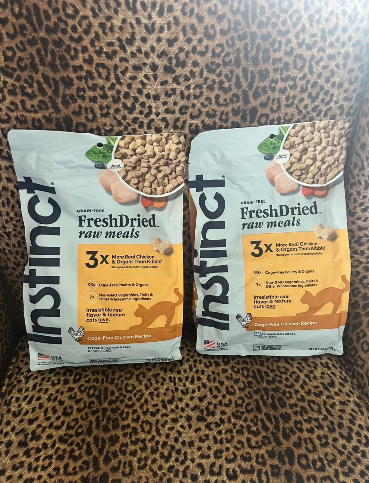 Instinct FreshDried Chicken Cat Food – Two Sealed 25-oz Bags